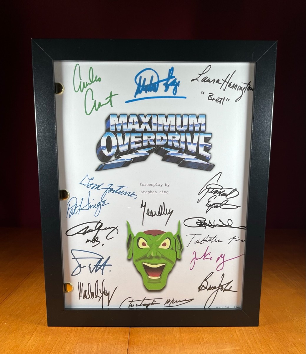 Maximum Overdrive Script Signed- Autograph Reprints- 114 Pages