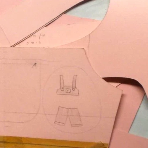 Vintage Child's 1970's Shorts & Top Set Card Pattern 7/8 years Professional #564 - Image 2 of 2