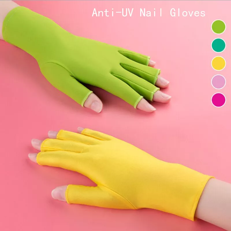 1 Pair Anti UV Radiation Protection Gloves UV Protection Nail Dryer Light  T-WR