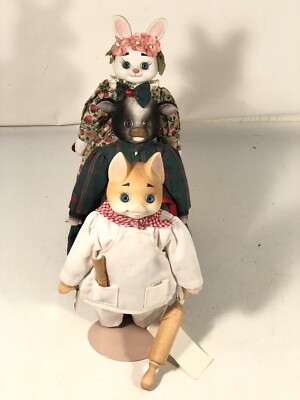Menge 3 Goebel Vintage Dolly Dingles Karen Kennedy Porzellan Schwein Bunny Kuh