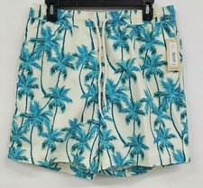 Roundtree  Yorke Caribbean White Blue Palm Men's Swimwear NWT 49.50 Choose Sz