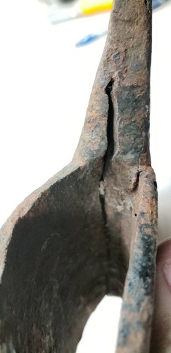 Antique perrins ?? hewing broad head hatchet axe - Picture 7 of 12