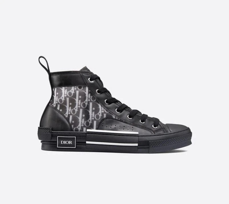 Dior B23 High Top Logo Oblique - Gray - Hi-Top Sneakers