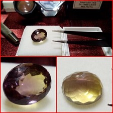 Ametrino Natural De Bolivia Bi Color 8.80 Cts.