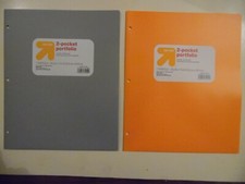 Up  Up 2 Pocket 3-Hole Punched Portfolio/Folder. You Pick Color