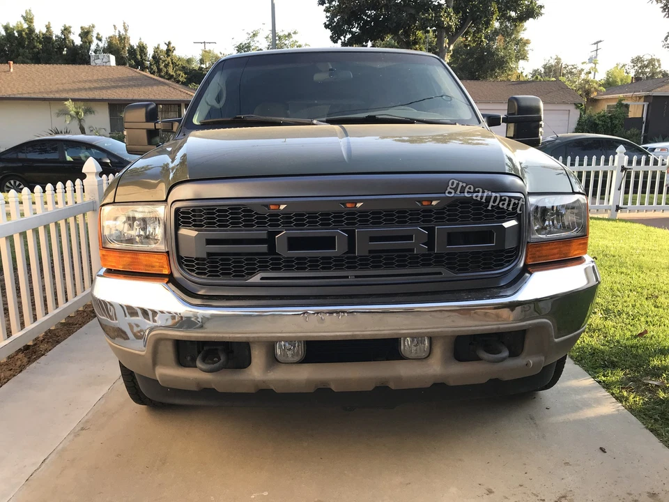 For Ford F250 F350 1999-2004 Super Duty Raptor Style Front Grille Grill Mesh - Image 2 of 4