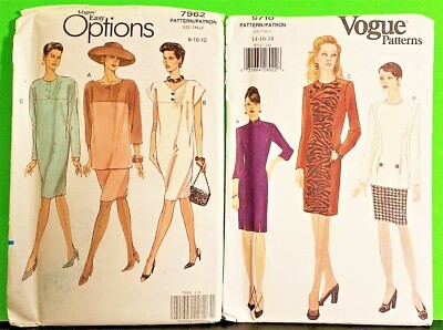 Easy Vogue V8473 9991 Fitted Loose Dress Skirt Long Sleeve Jacket Sewing Pattern | eBay Easy Vogue V8473 9991 Fitted Loose Dress Skirt Long Sleeve Jacket Sewing Pattern | eBay