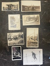 Vintage Lot Of 8 Black White Photos From 1920s, 30s History Family-Free Ship