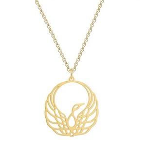 Authentic Phoenix Pendant Necklace–18K Gold Plated sterling silver-Women’s Jewelry Gift