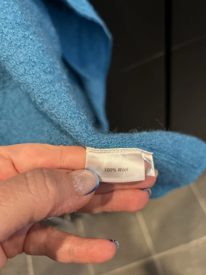 Chaleco de lana hervida Norm Thompson para mujer verde azulado Western Gorp Boho talla L Foto 4 de 4