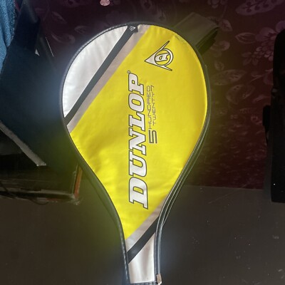 Ancienne raquette de tennis dure DUNLOP avec étui article d'occasion