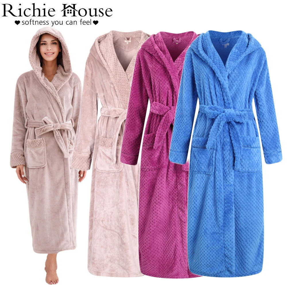 Long Hooded Robe In Women's Sleepwear & Robes for sale - eBay