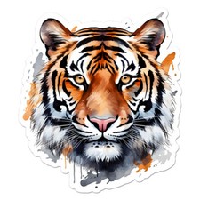 Tiger Head Vinyl Decal Sticker Indoor Outdoor 3 Sizes 11944