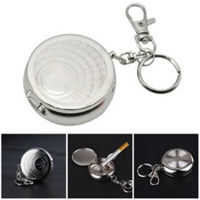 POSACENERE TASCABILE PORTACENERE PORTATILE IN ACCIAIO SPIAGGIA CENERE SIGARETTE