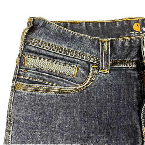Carhartt Größe 4 Original Passform Denim Jeans Shorts dunkelwaschblau Damen - Bild 2 von 5