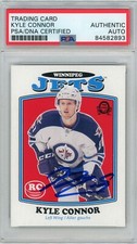 2016-17 O-PEE-CHEE RETRO KYLE CONNOR JETS AUTOGRAPHED SIGNED HOCKEY CARD RC PSA
