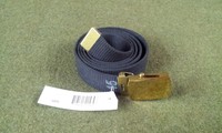 Genuine Military Web Belt And Brass Buckle 1-1/4 Black Cotton Genuine Military Web Belt And Brass Buckle 1-1/4 Black Cotton