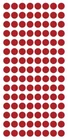 1/4" Red Dots Round Vinyl Color Coded Inventory Label 1/4 Inch Dot Stickers