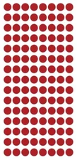1/4" Red Dots Round Vinyl Color Coded Inventory Label 1/4 Inch Dot Stickers