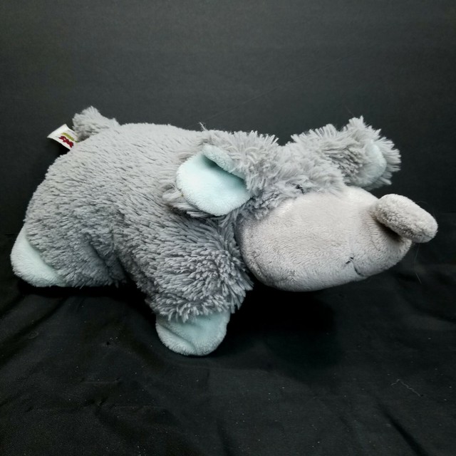 Authentic Pillow Pets 18 Inch Nutty Elephant Gray Blue Plush for sale online | eBay