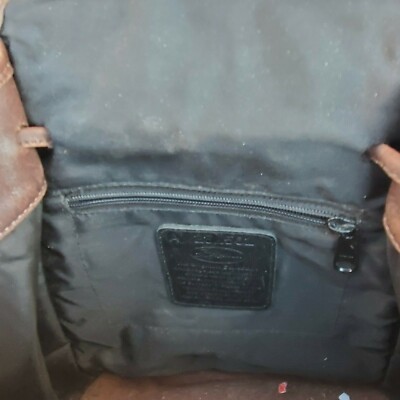 Vintage Brighton Backpack Purse Brown Crocodile Leather and  display picture 2