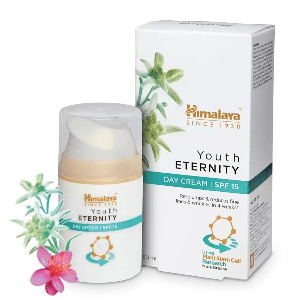 🌿 4 x Crema de Día de Eternidad Juvenil Himalaya 50 ml Reduce Líneas Finas y Arrugas Foto 3 de 3