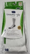 New Dr. Comfort Diabetic Crew Socks - White Medium