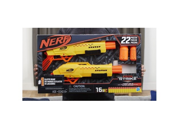 Nerf Alpha Strike Tiger DB-2 pistolet double canon pour initier les enfants sans danger