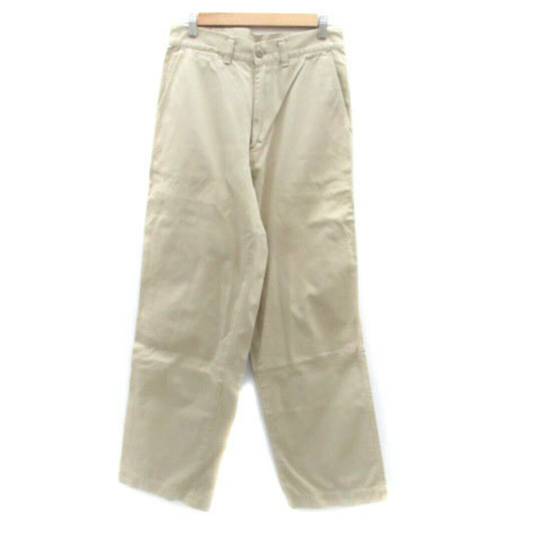 Edwin Chino Pants Wide Straight Long Length 29 Beige HO32