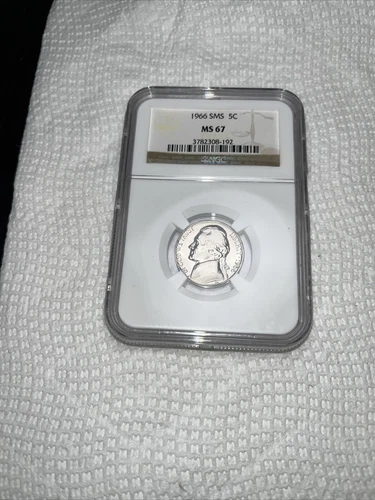 1966 SMS Jefferson Nickel MS67 NGC Certified