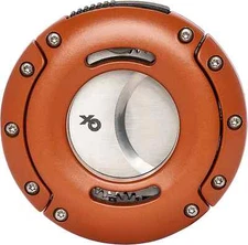 Xikar XO Double Guillotine Cutter, Stainless Steel Blades, 64 RG, Orange