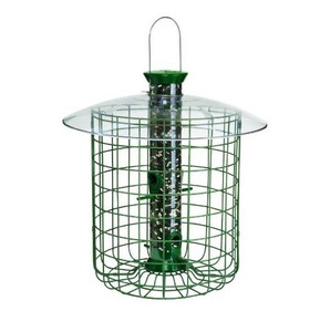 Bird Seed Feeder 8 In Green Wire Cage Ebay
