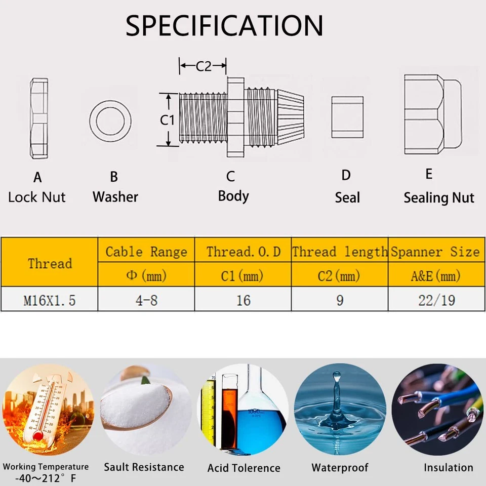 Caja de conexiones IP65 impermeable plástico ABS estuche de proyecto eléctrico conexión de alimentación Foto 3 de 4