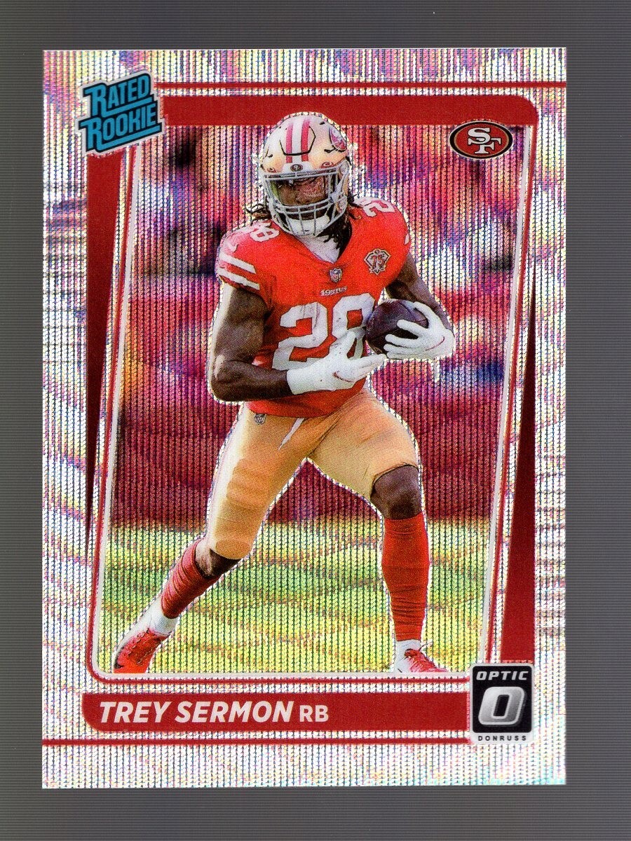 2021 OPTIC PREMIUM BOX SET WAVE PRIZM #224 TREY SERMON RC /299 EAGLES QTY