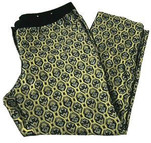 Worthington-Womens-Pants-Size-16-Black-Gold-Gray-Graphics