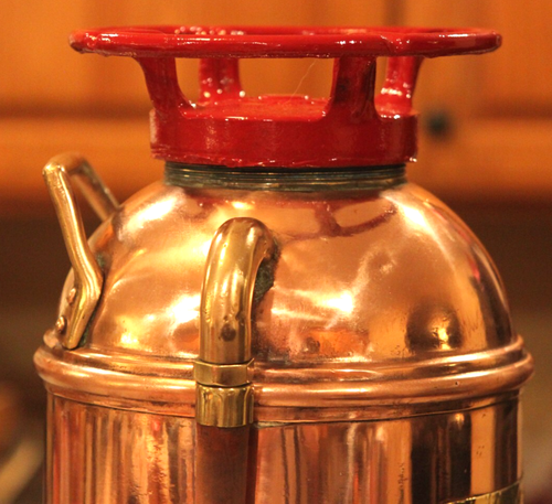 Antique Vintage "KEYSTONE" Copper Brass Fire Extinguisher-Polished Restored - Picture 17 of 20