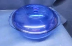 Pyrex 024 Cobalt Blue Covered Casserole Bowl 2 quart USA
