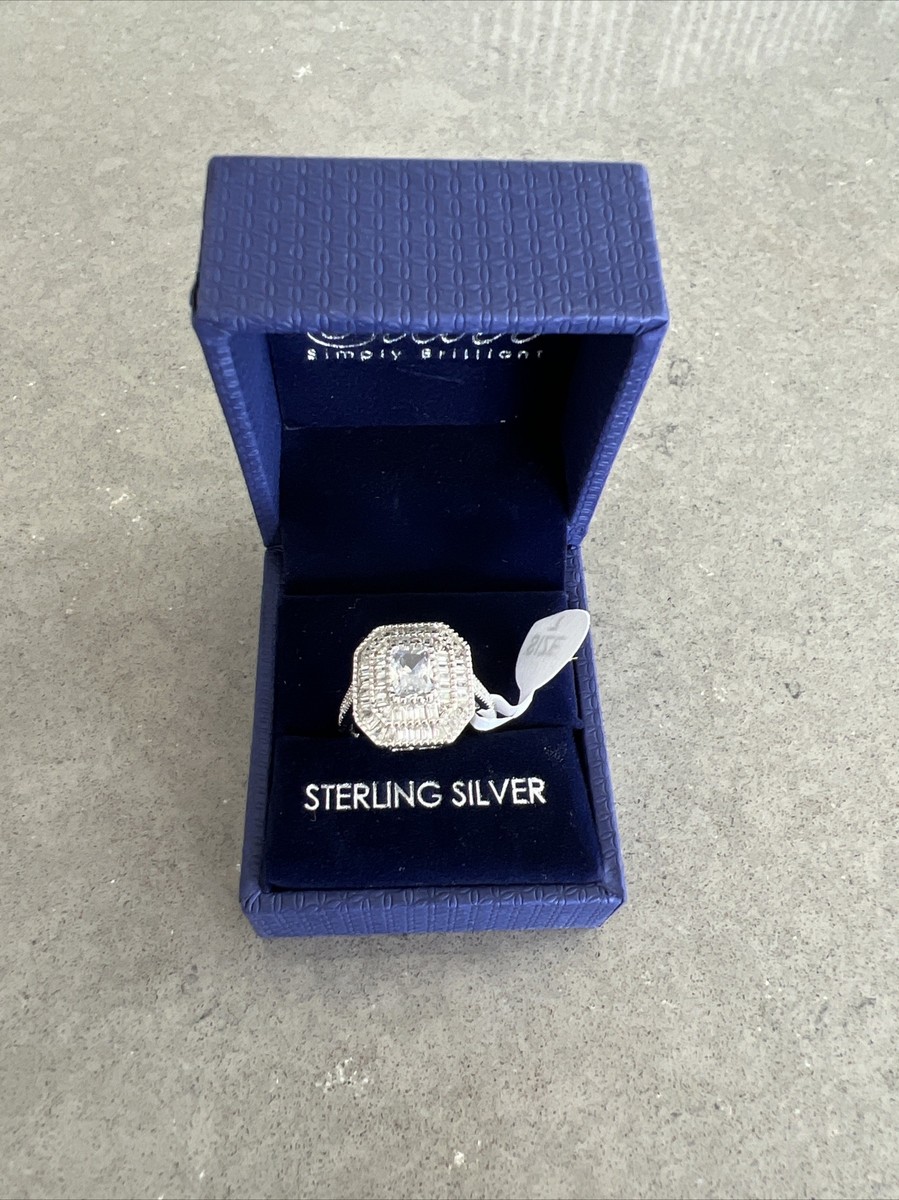 Simply Silver Cubic Zirconia Octagonal Tiered Sterling Simply Silver Cubic Zirconia Octagonal Tiered Sterling