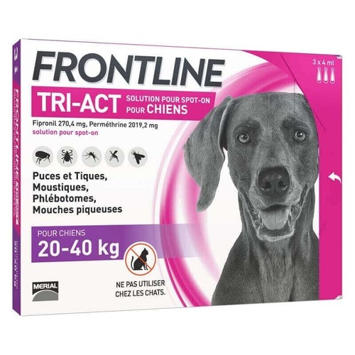Frontline Tri-Act Antipulci per Cani confezione da 3 fialette d tutte taglie - Foto 5 di 6
