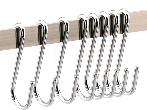 20 Pack Heavy Duty S Hooks Stainless Steel S Shaped Hooks Hanging Hangers for Ki - Picture 6 of 12