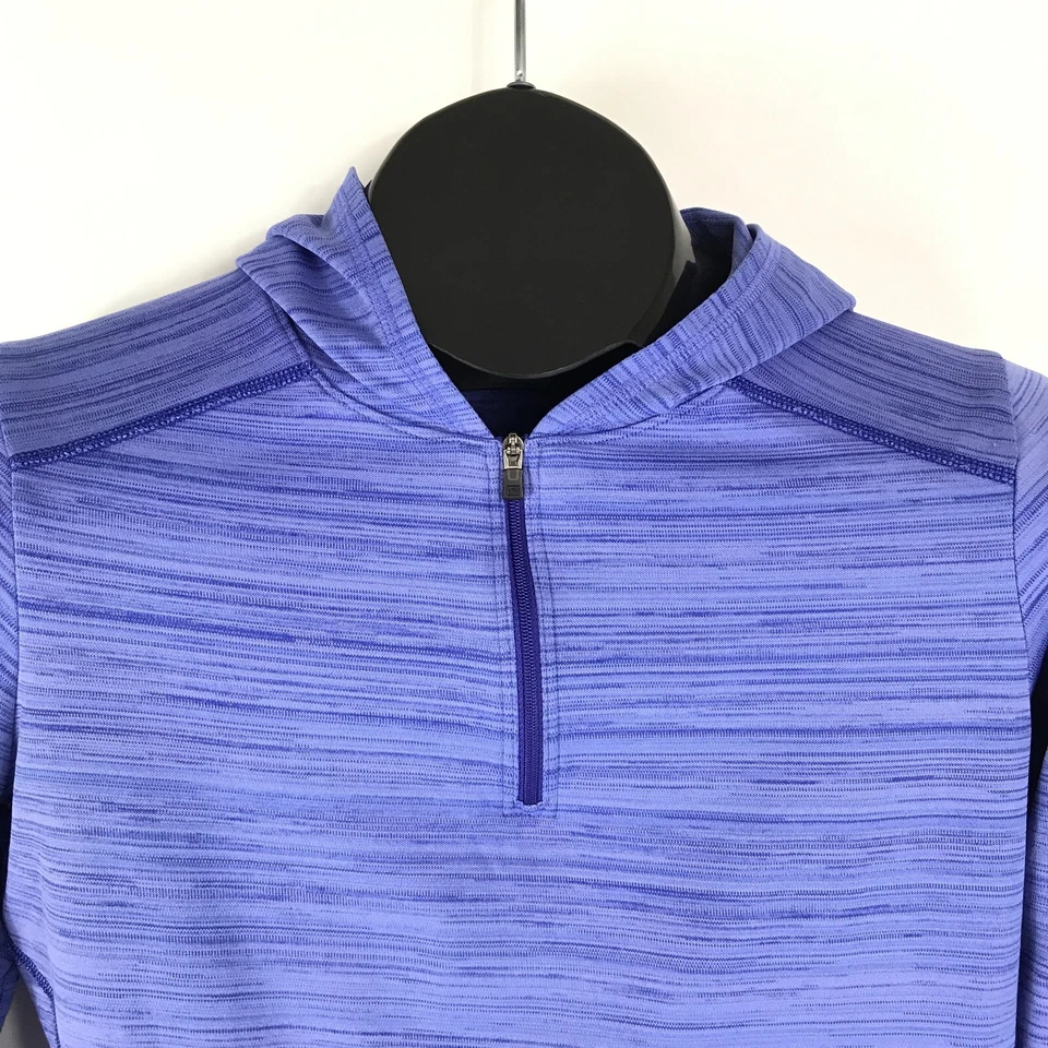 Camiseta deportiva REI 1/4 cremallera con capucha activa para mujer XS manga larga al aire libre Foto 3 de 4