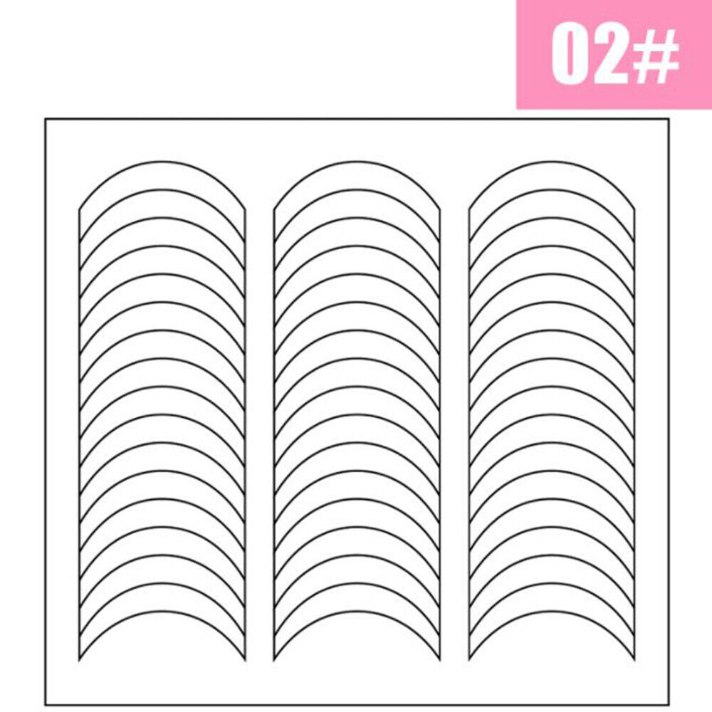 Zodaca 5-pack (240 Pcs) French Manicure Nail Art Tips Form Guide Sticker  Diy Stencil (5-pack Bundle) : Target