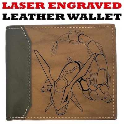 Custom RAYQUAZA POKE-MON Wallet - Bifold Leather Wallet - Premium Quality
