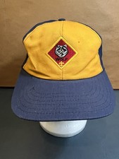 Vintage Wolf Cub Scout Uniform Hat Snapback Made In USA Unite Union