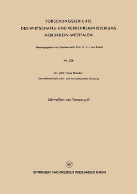 Maeder - Schweissen Von Temperguss - New paperback or softback - X555z