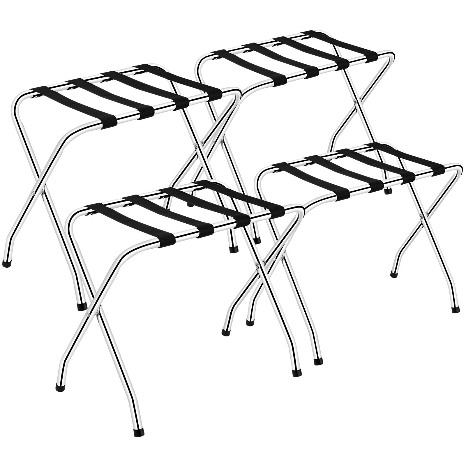 Rack Chromed Metal Suitcase Holder Shelf For Home Hotel