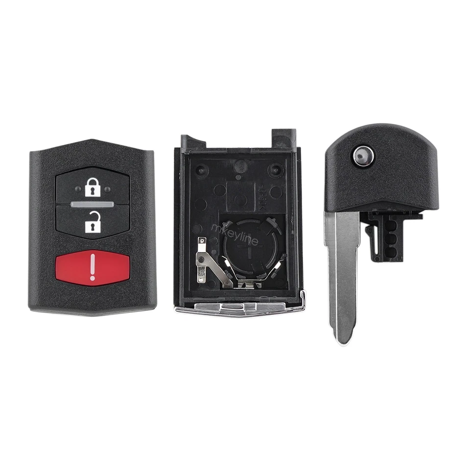 Para 2010 2011 2012 2013 2014 Mazda 2 3 5 controle remoto flip carro chaveiro estojo capa - Imagem 2 de 4