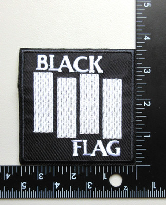  BLACK FLAG PUNK ROCK BAND MUSIC BATTLE VEST JACKET EMBROIDERED IRON ON PATCH