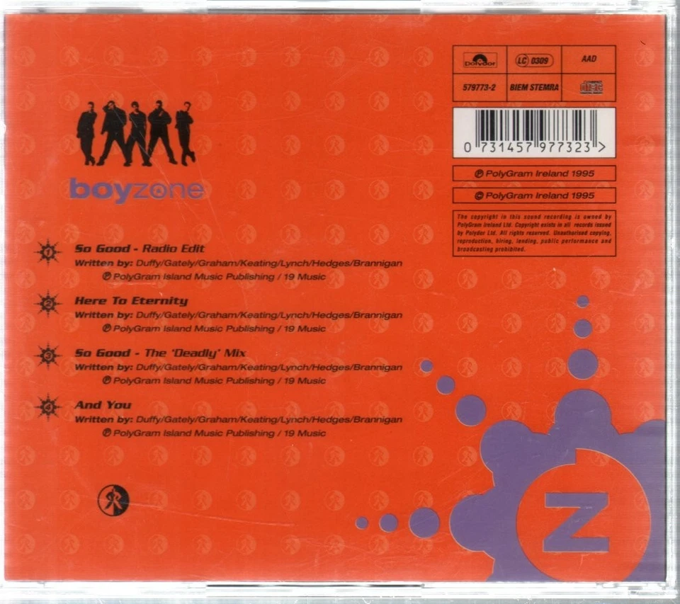 Boyzone (Boyband) So Good CD UK Polydor 1995 Radio Edit Mit Postkarten B/W - Bild 2 von 2