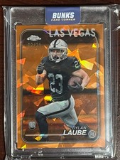 2024 Topps Chrome Orange Wave Dylan Laube Auto 02/25